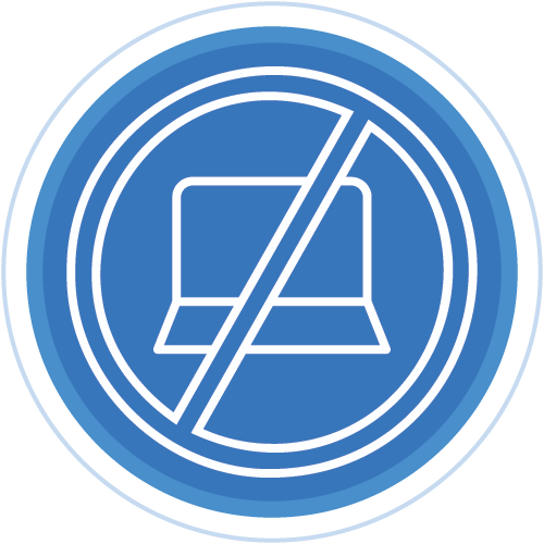 No device, no technician, no infrastructure icon
